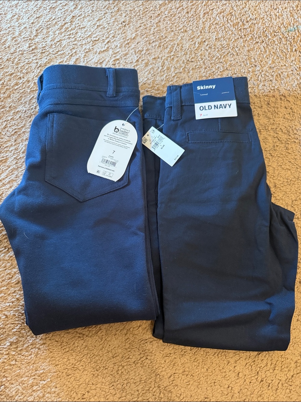 2 school Old Navy kids Skinny Jeans - Deep Navy